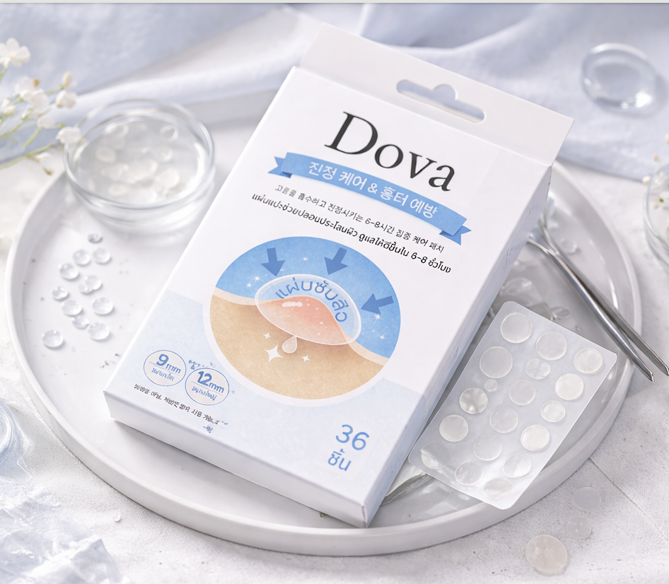 Beauty products in shipping container